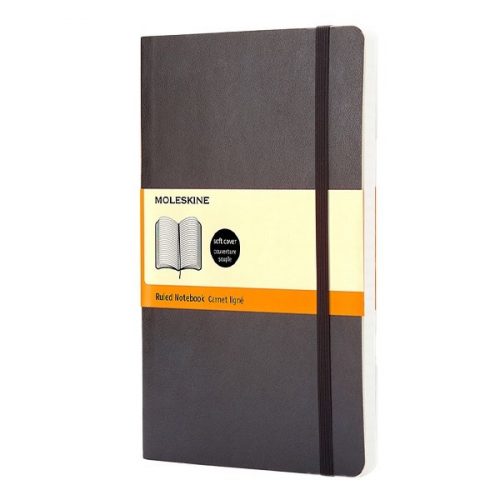 Notesz MOLESKINE QP616 "L" vonalas puha fedeles fekete