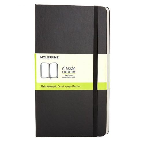 Notesz MOLESKINE QP012 "P" sima kemény fedeles fekete