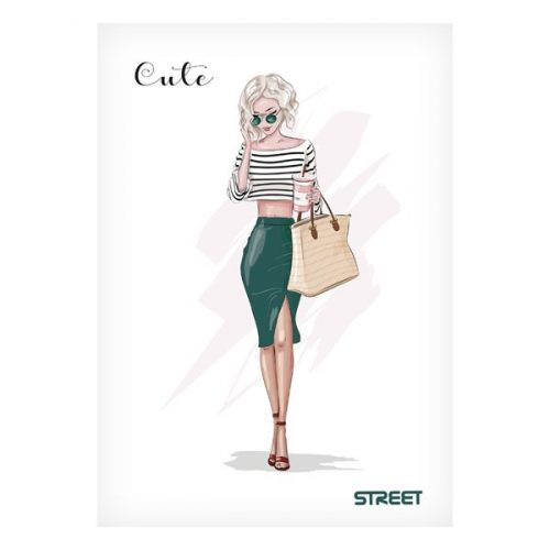 Füzet STREET Cute A/5 54 lapos kockás