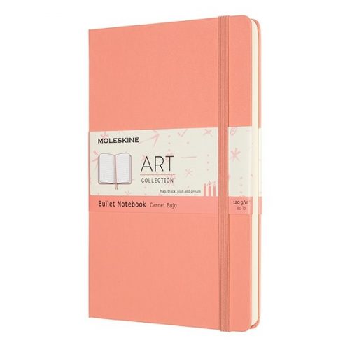 Notesz MOLESKINE Artbulnt 3D20 "L" pontozott kemény fedeles korall