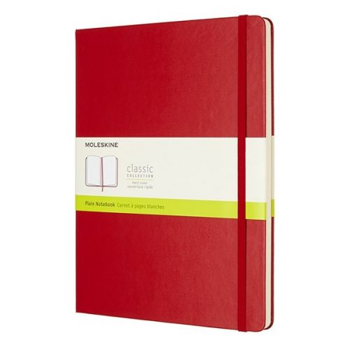 Notesz MOLESKINE QP092F2 "XL" sima kemény fedeles skarlát piros