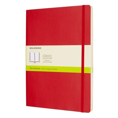 Notesz MOLESKINE QP623F2 "XL" sima puha fedeles skarlát piros