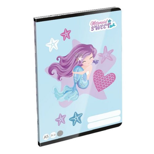 Füzet LIZZY CARD A/5 32 lapos vonalas 21-32 Mermaid Sweet