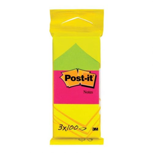 Öntapadós jegyzet 3M Post-it LP6812 38x51mm neon  3x100 lap