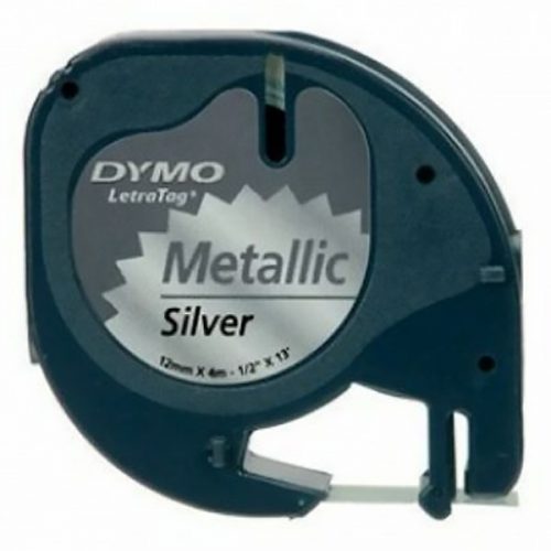 Feliratozó szalag DYMO LetraTag 59429 12mm x 4m metal ezüst