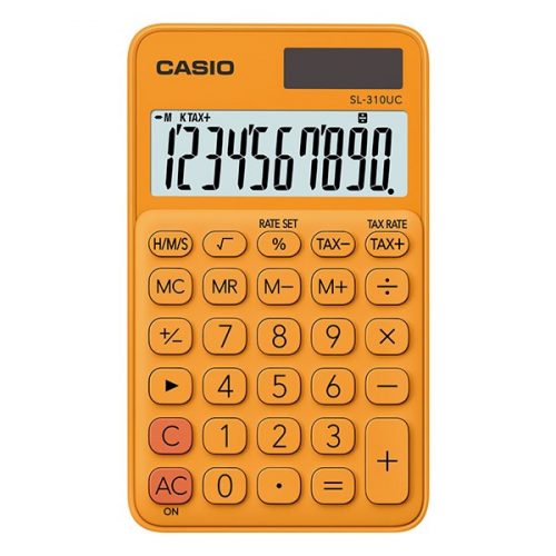 Számológép zseb CASIO SL 310 UC 10 digit narancs