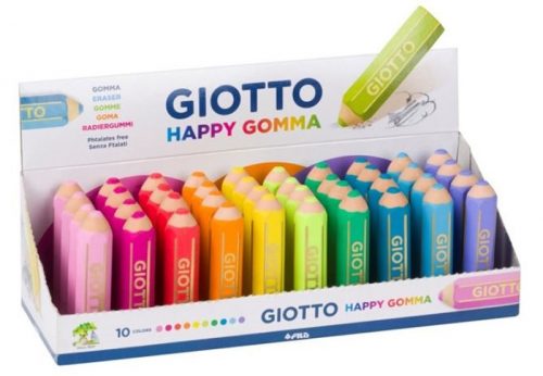 Radír GIOTTO Happy Gomma ceruza formájú élénk színek