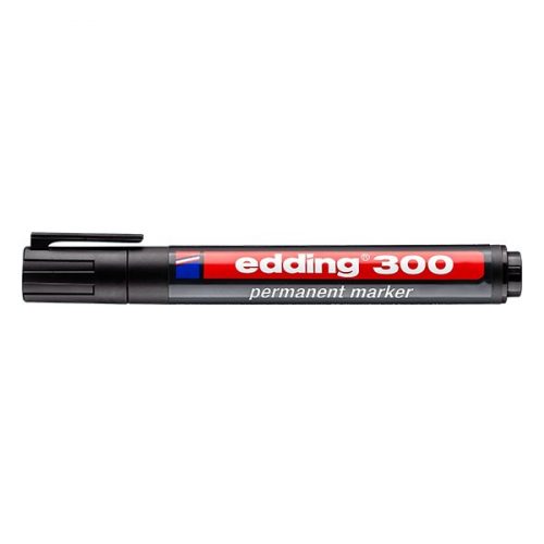 Alkoholos marker EDDING 300 kerek fekete