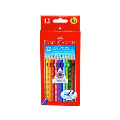 Színes ceruza FABER-CASTELL Grip háromszögletű 12 db/készlet