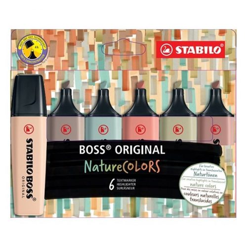 Szövegkiemelő STABILO Boss NatureColors 6 db/készlet