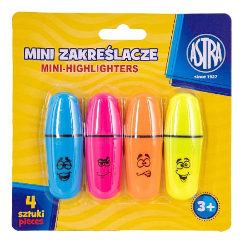 Szövegkiemelő ASTRA mini 4 szín/bliszter