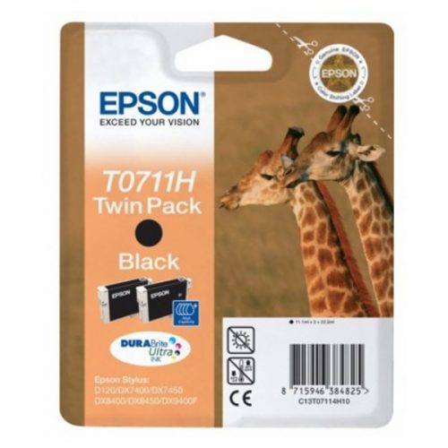 Festékpatron EPSON T07114H fekete 2x11ml