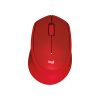 Egér vezeték nélküli LOGITECH M330 Silent 2,4 Ghz 1000 DPI piros