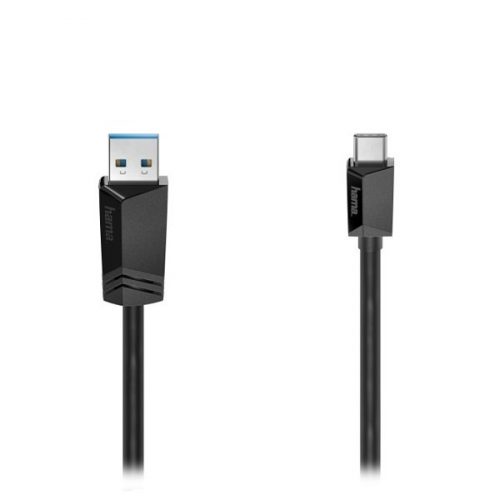 Adatkábel HAMA USB-C/USB-A 1,8m fekete