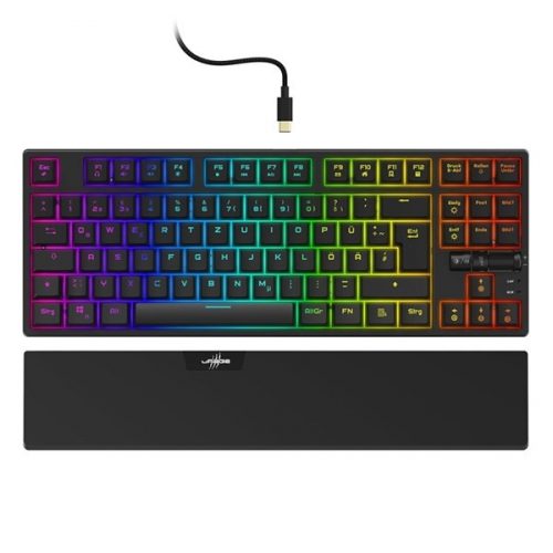 Billentyűzet vezetékes URAGE M3chanical Exodus 860TKL mechanikus Blue switch RGB fekete