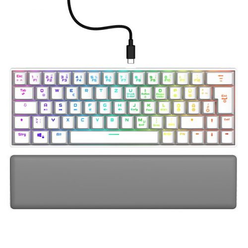 Billentyűzet vezetékes URAGE Exodus 760TKL mechanikus Red switch RGB fehér