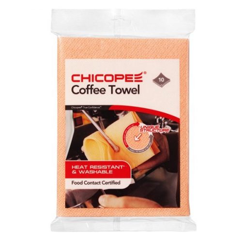 Törlőkendő mosható CHICOPEE Coffee Towel kávé kendő 43 x 32 cm narancssárga 10 db/csomag