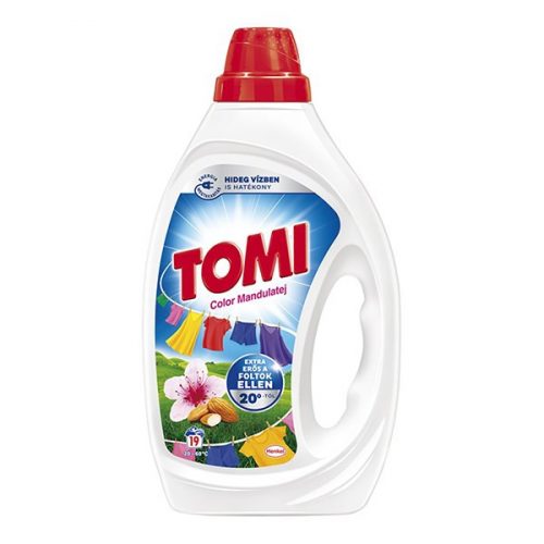 Folyékony mosószer TOMI Max Power Color Mandulatej 19 mosás 855ml