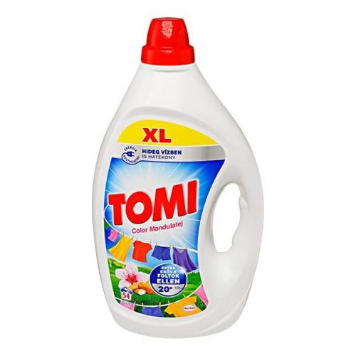 Folyékony mosószer TOMI Max Power Color Mandulatej 54 mosás 2,43L