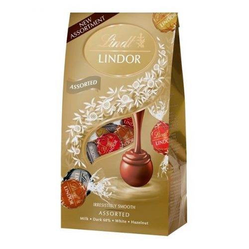 Csokoládé LINDT Lindor Assorted vegyes csokoládé golyók dísztasakban 137g