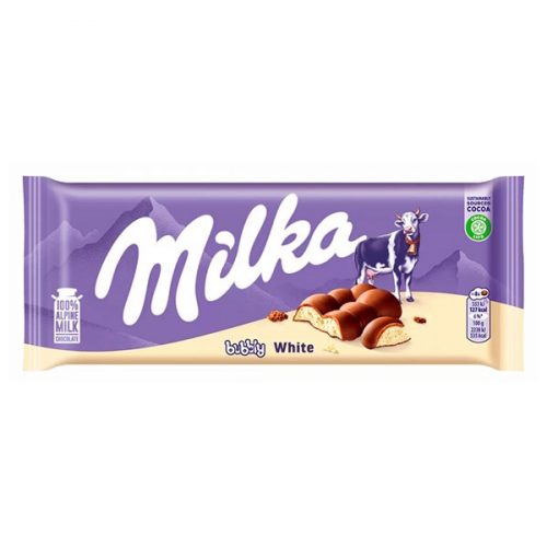 Csokoládé MILKA Bubbly White fehércsokoládés 95g