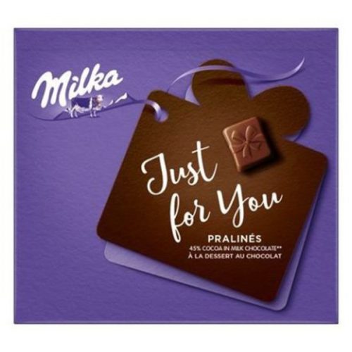 Csokoládé MILKA JustForYou praliné kakaós krémtöltelékkel 110g