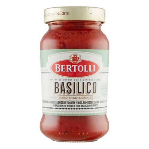 Üveges szósz BERTOLLI Basilico 400g