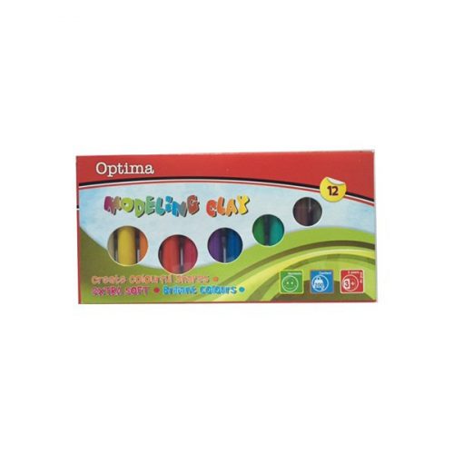 Gyurma OPTIMA színes 200 gr 12db-os