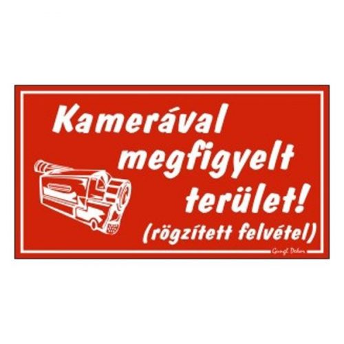 GUNGL DEKOR Piktogram Kamerával megfigyelt terület piros