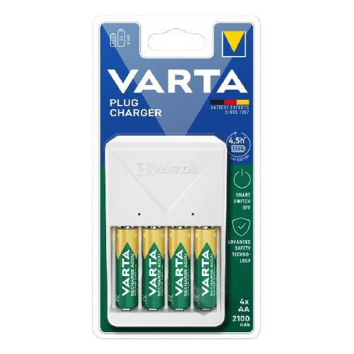 Akkumulátor töltő VARTA Plug + AA 4x2100 mAh