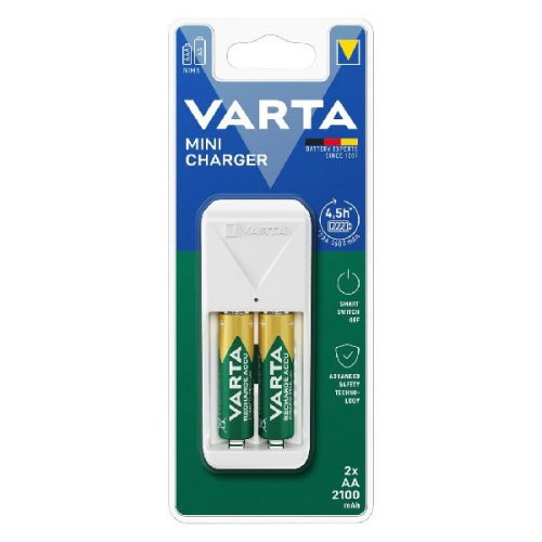 Akkumulátor töltő VARTA Mini + AA 2x2100 mAh