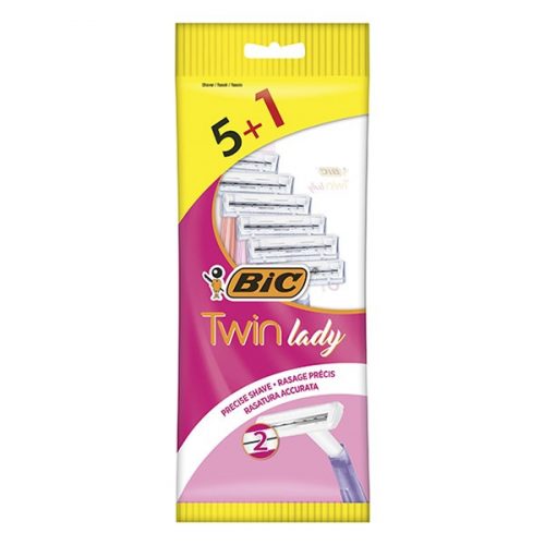 Borotva BIC Twin Lady női eldobható 2 pengés 5+1 darab/bliszter