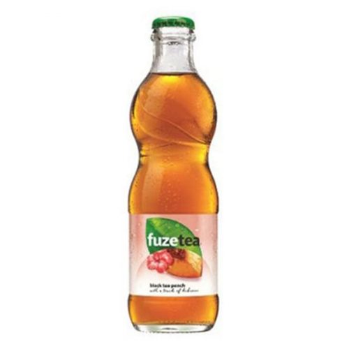 Üdítőital szénsavmentes FUZETEA Őszibarack-Hibiszkusz üveges 0,25L