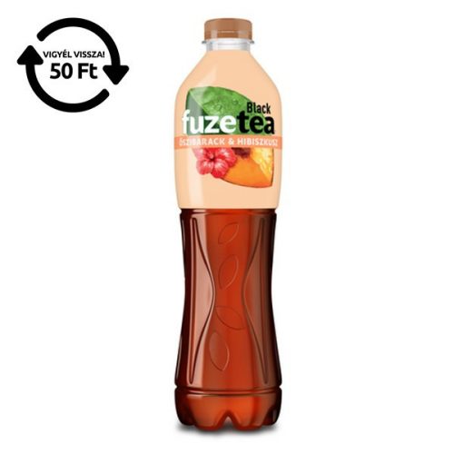 Üdítőital szénsavmentes FUZETEA Őszibarack-Hibiszkusz 1,5L DRS