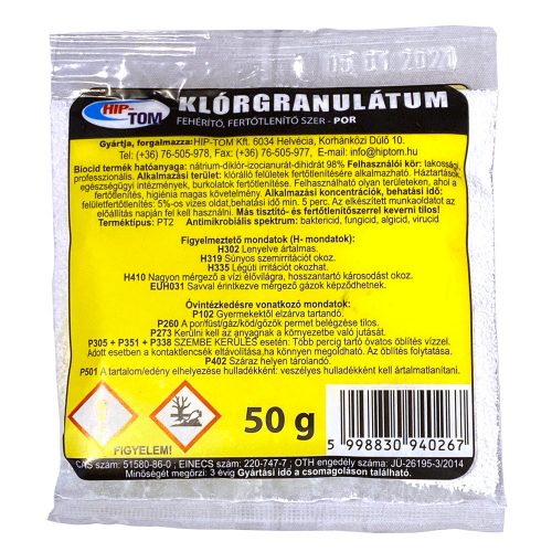 Hypo 50 g klórgranulátum 