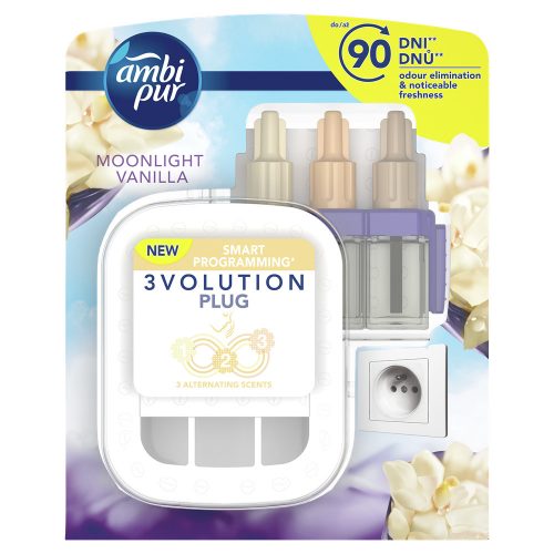 Légfrissítő elektromos kezdőcsomag 20 ml Ambi Pur 3 Volution Moonlight Vanilla