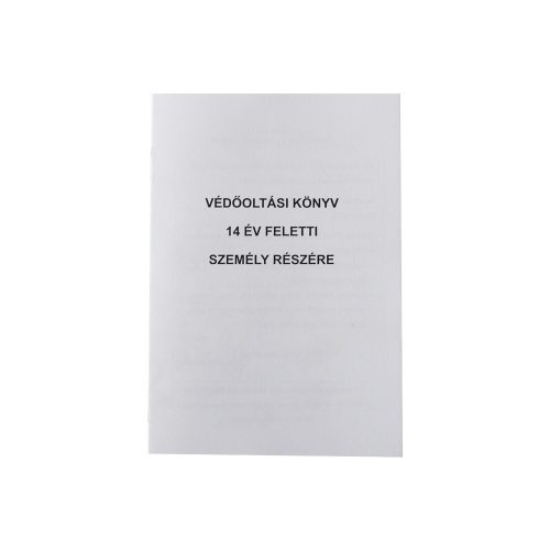 Védőoltási könyv 14 év feletti személy részére 8 lapos füzet C.3337-11