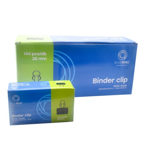 Binderkapocs 25mm, 12 db/doboz, Bluering® 