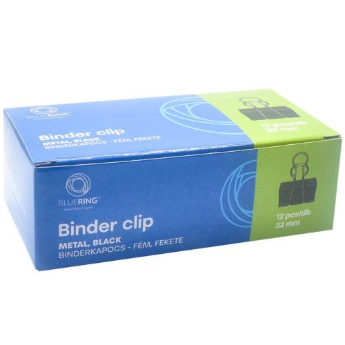 Binderkapocs 32mm, 12 db/doboz, Bluering® 