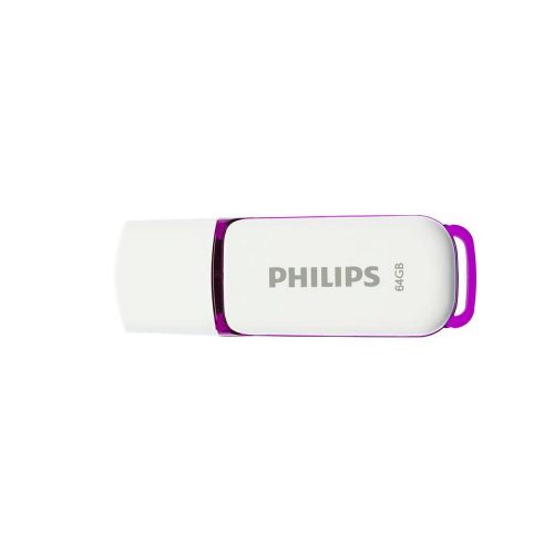 Pendrive 64Gb. USB 2.0 Philips Snow Edition fehér-lila 